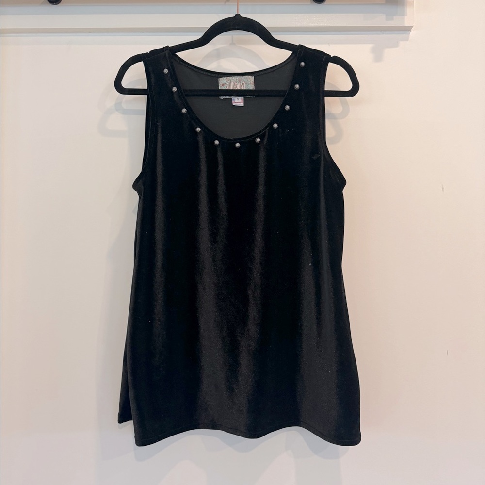 Silverado studded velvet tank top